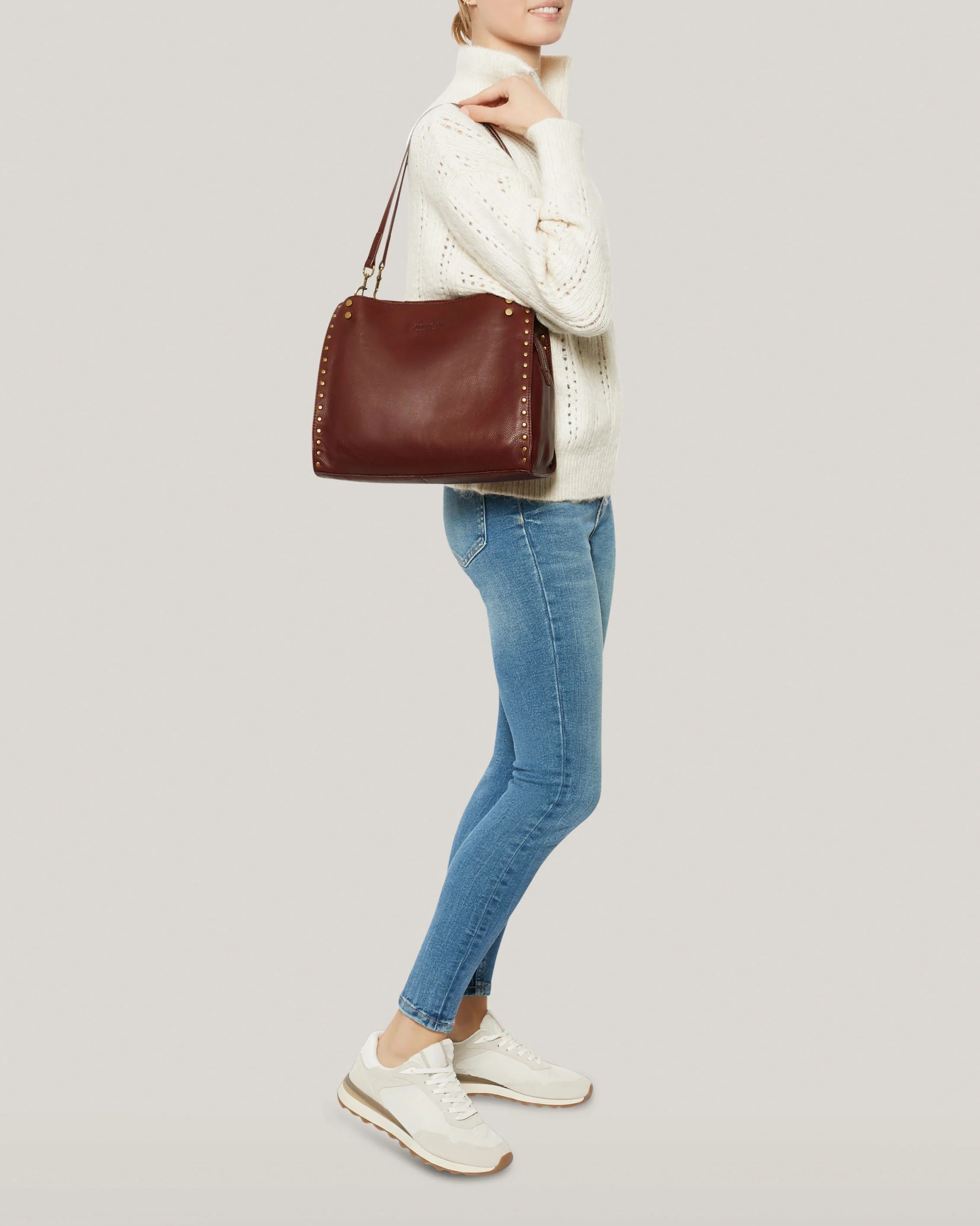 Lenox Studded Triple Entry Satchel - Image 29