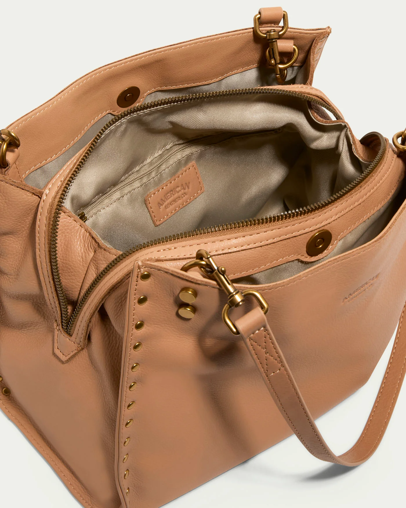 Lenox Studded Triple Entry Satchel - Image 46