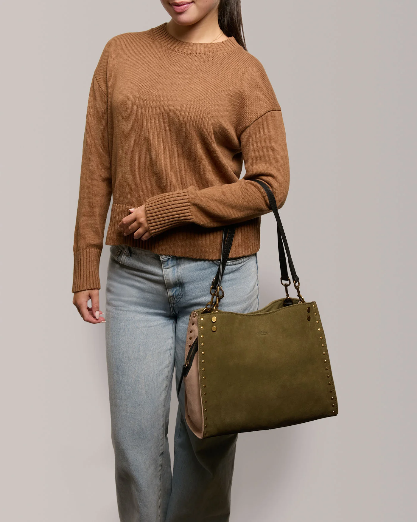 Lenox Studded Triple Entry Satchel - Image 59