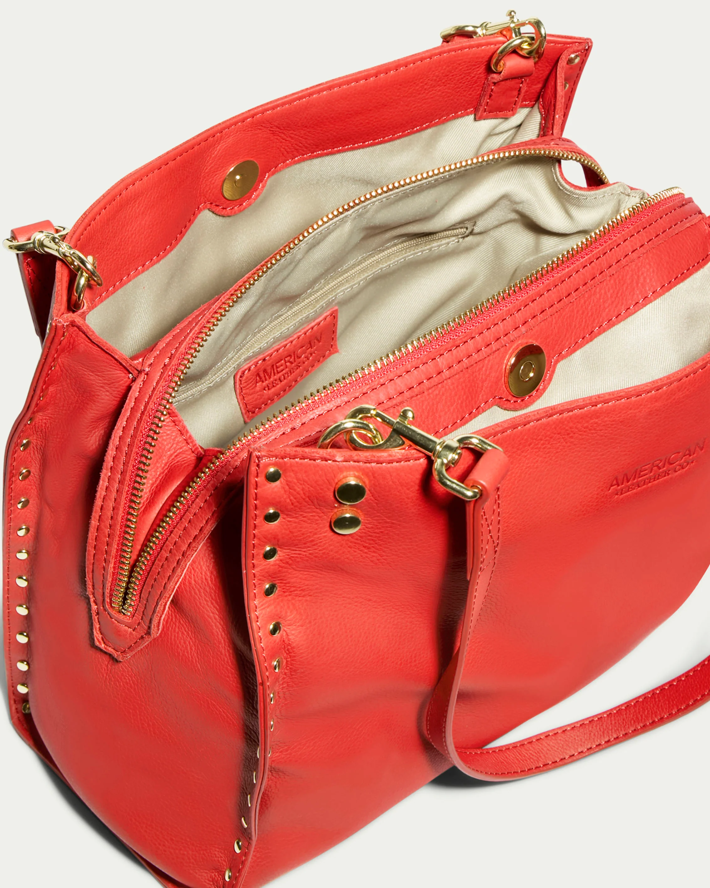 Lenox Studded Triple Entry Satchel - Image 9