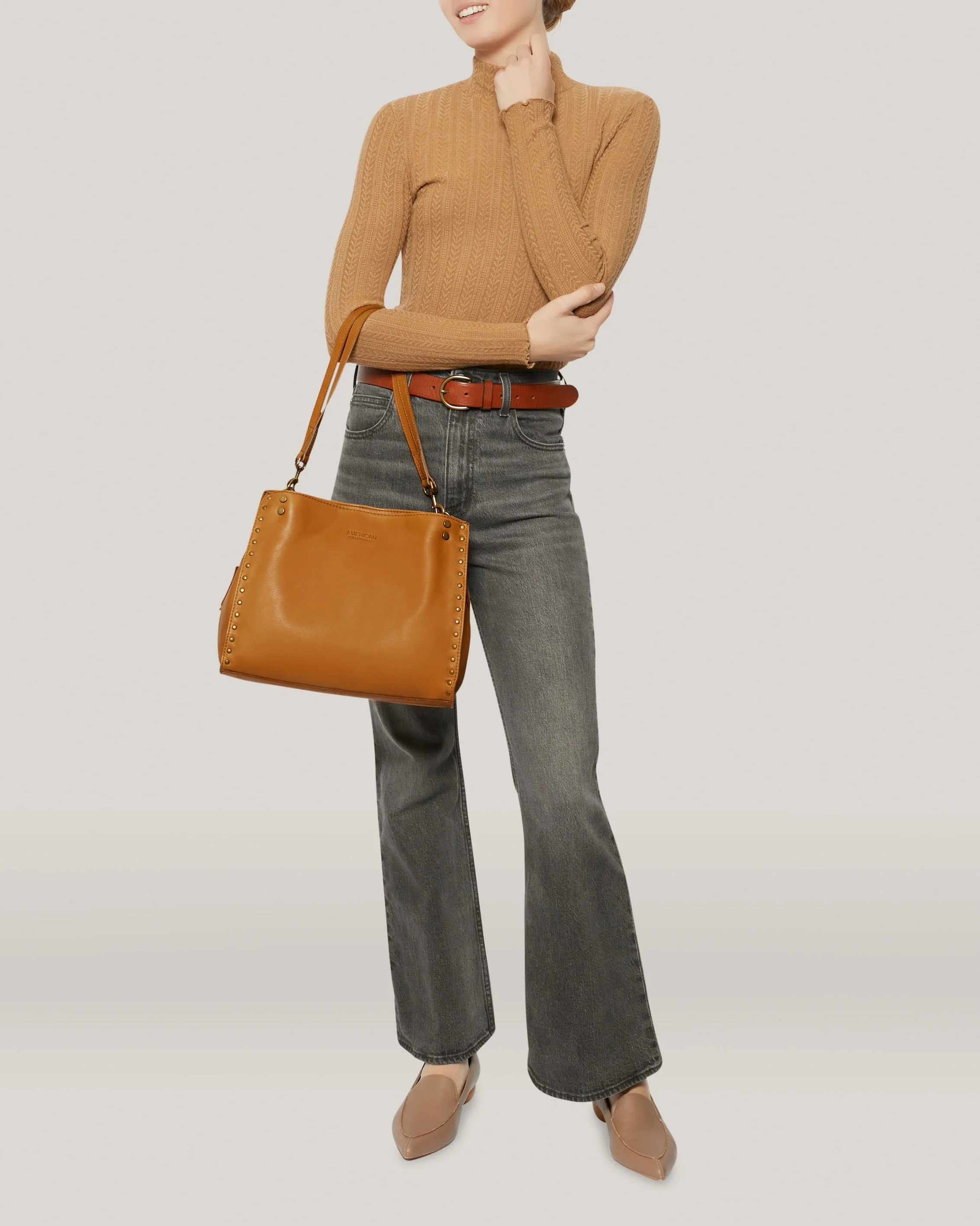 Lenox Studded Triple Entry Satchel - Image 32