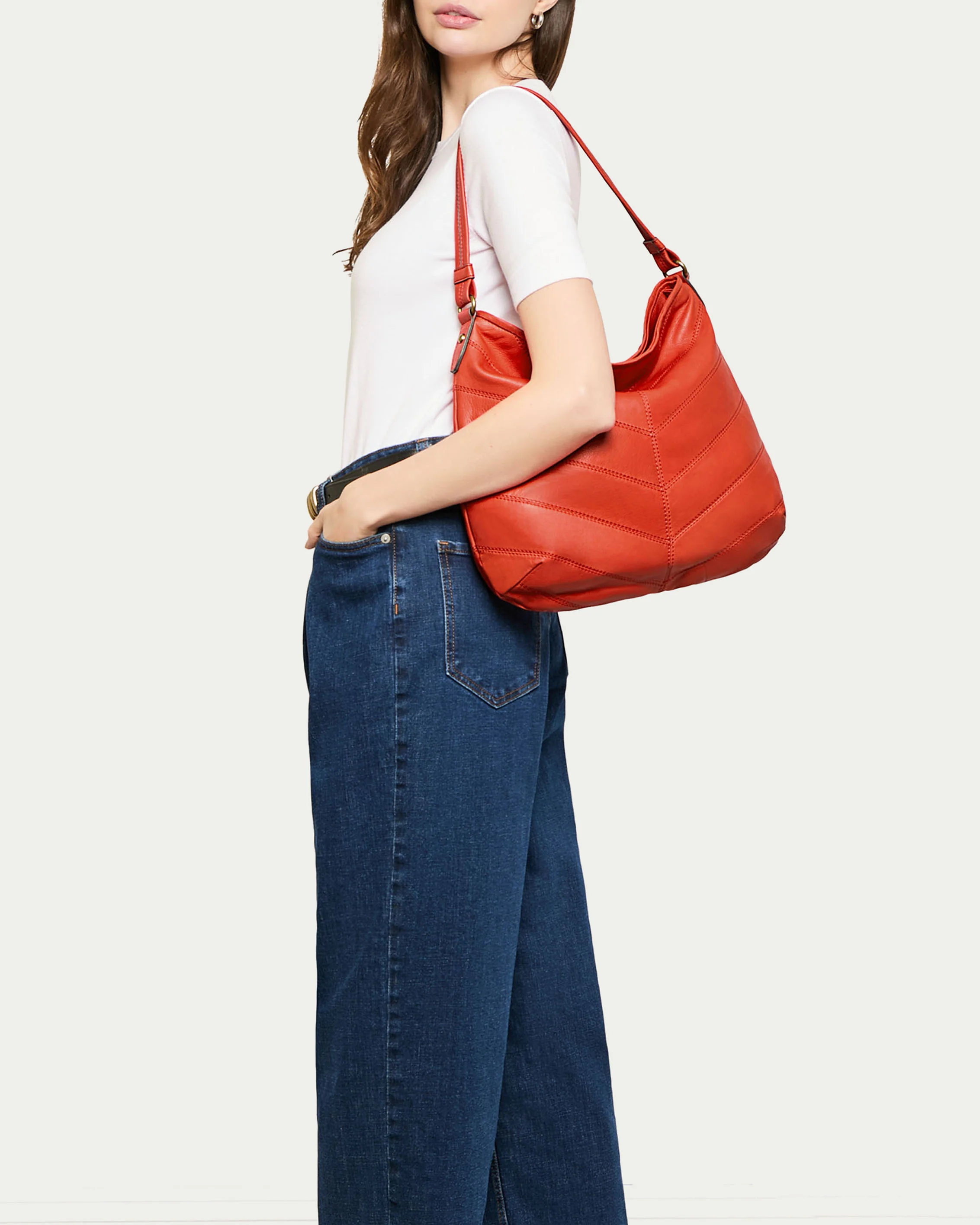 Raleigh Ziptop Patchwork Hobo - Image 10