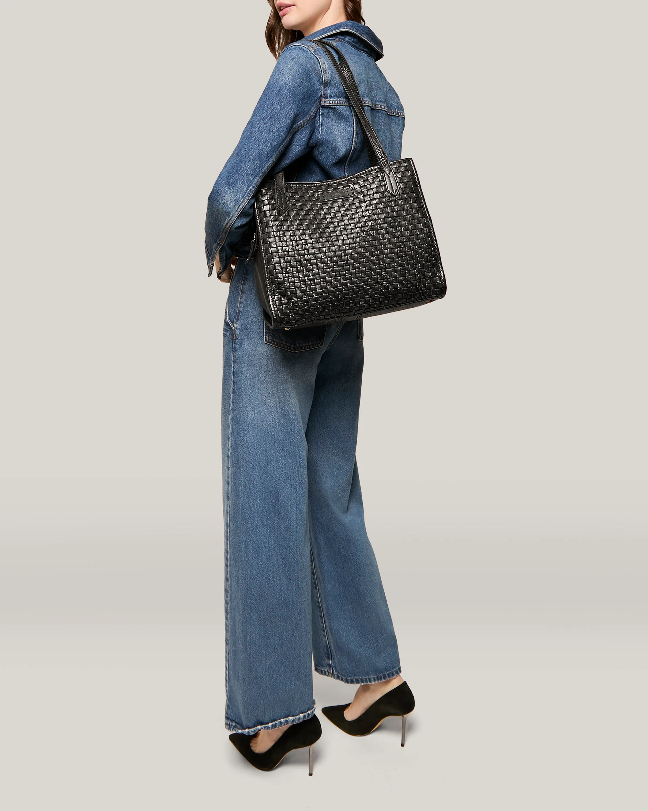 Sandy Woven Triple Entry Satchel - Image 10