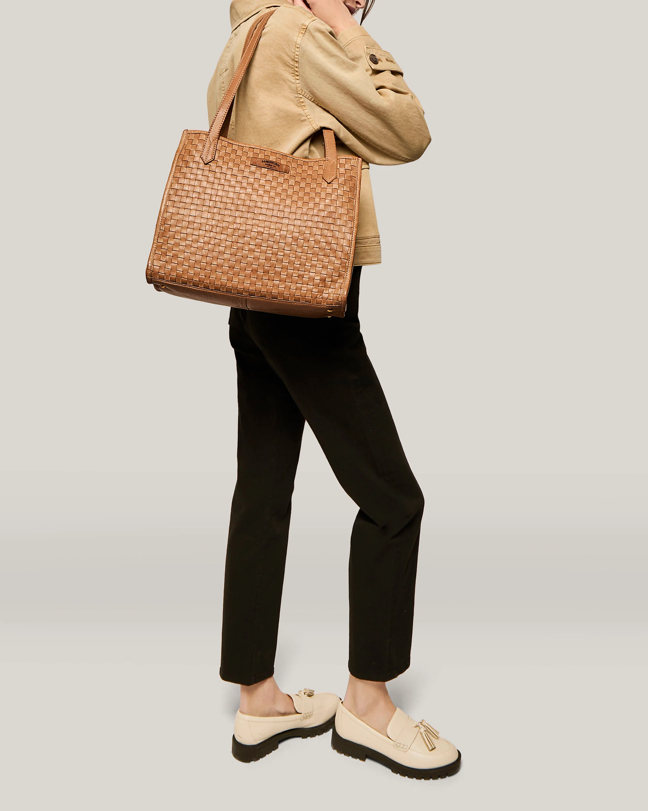 Sandy Woven Triple Entry Satchel - Image 2