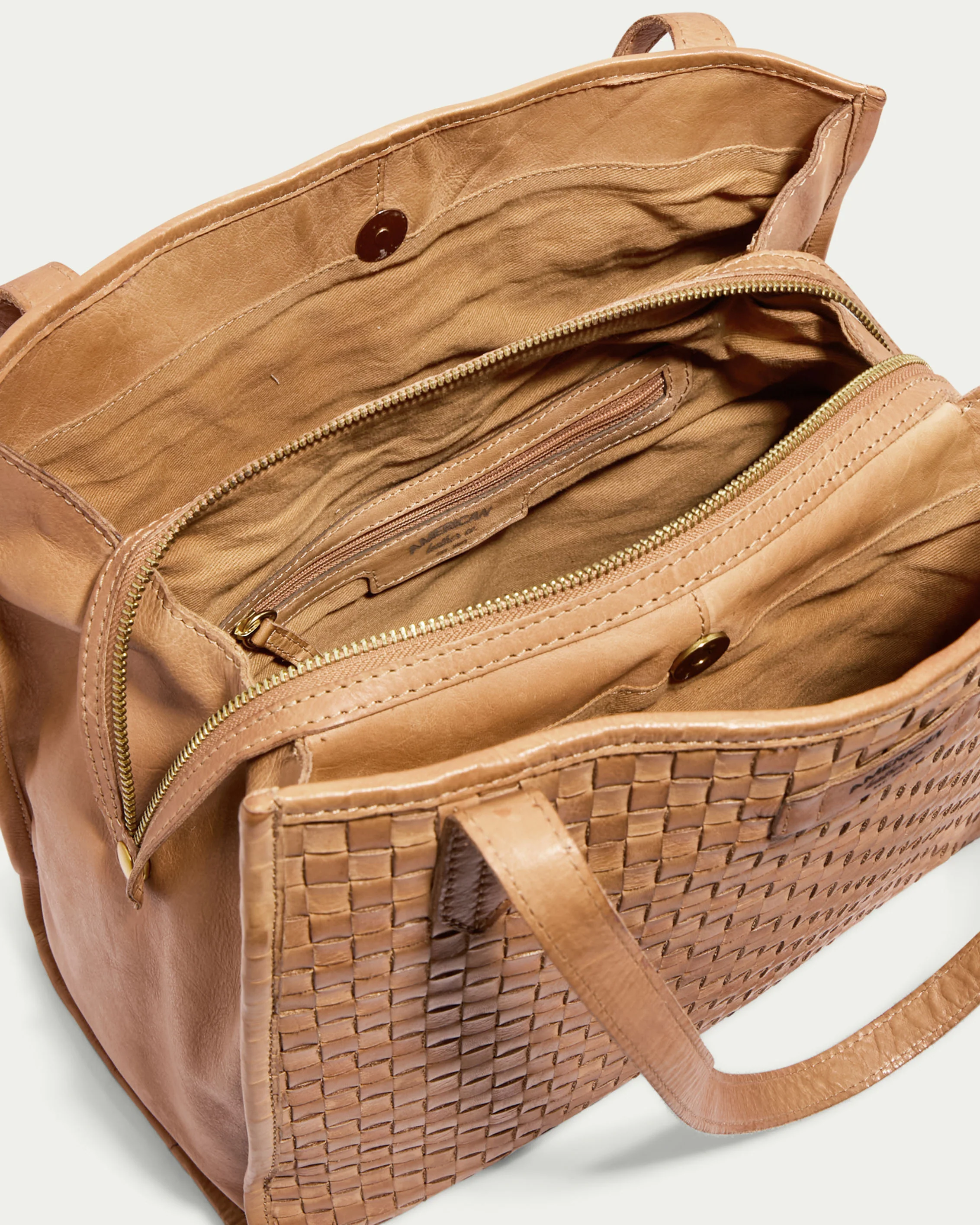 Sandy Woven Triple Entry Satchel - Image 3