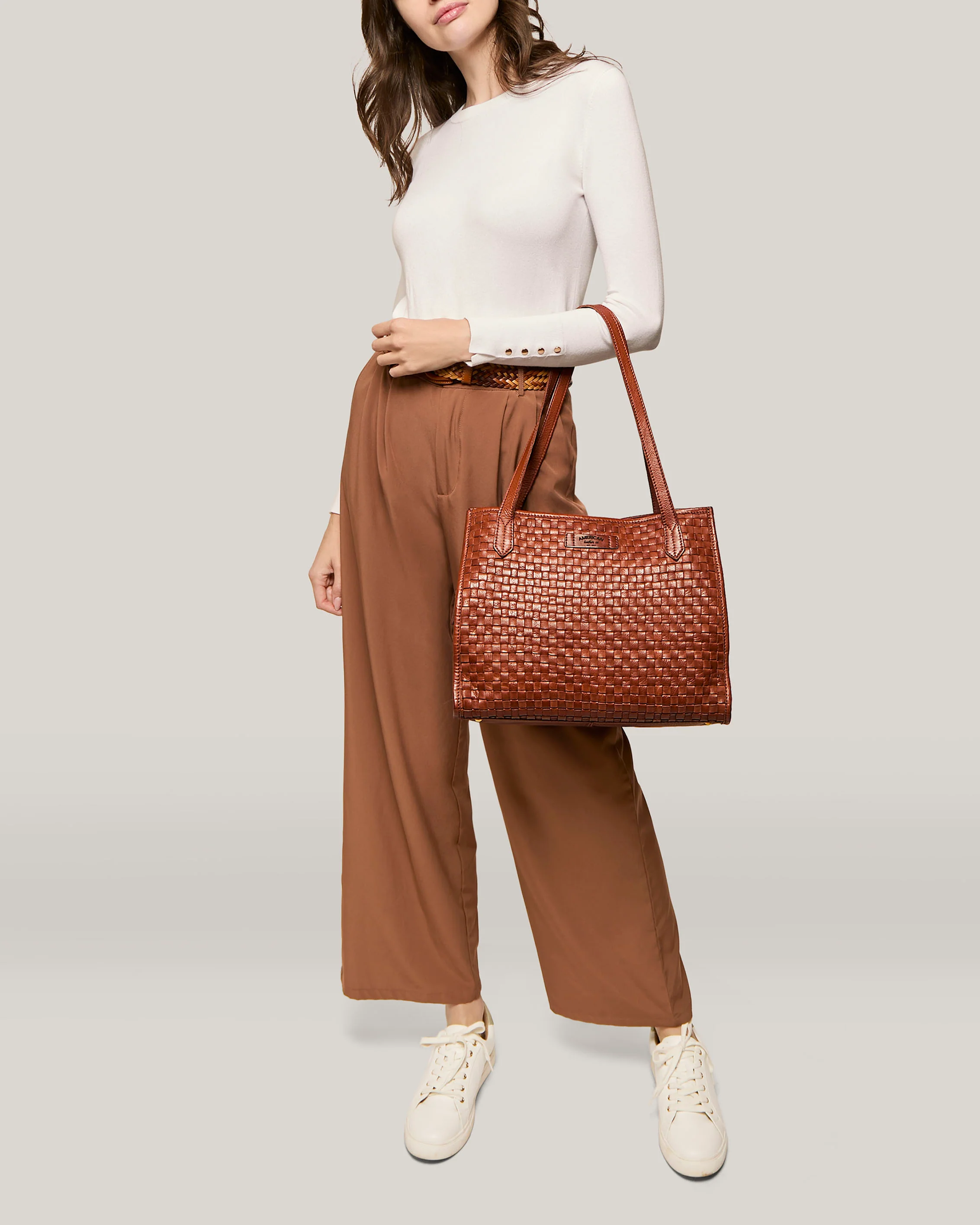 Sandy Woven Triple Entry Satchel - Image 6