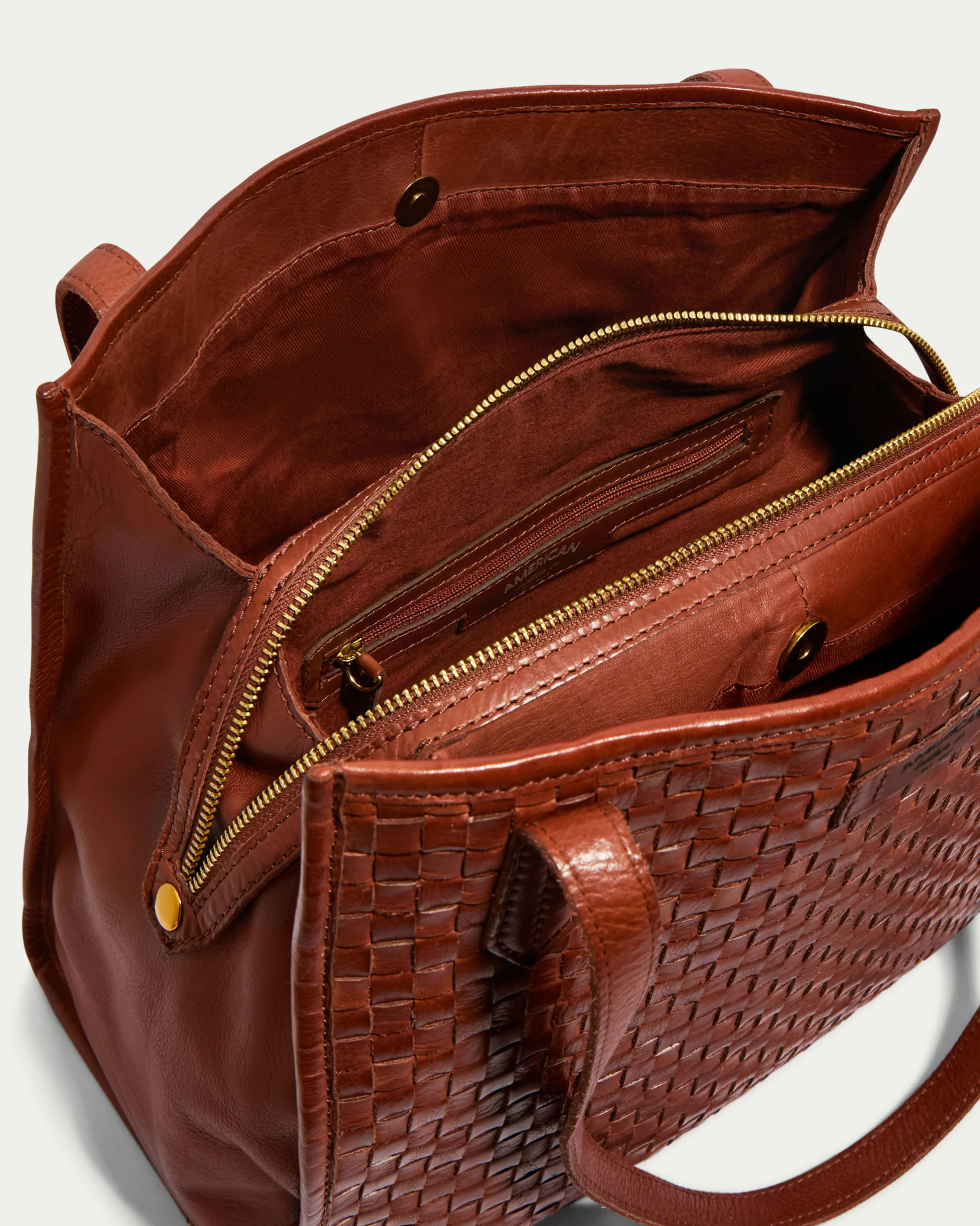 Sandy Woven Triple Entry Satchel - Image 7